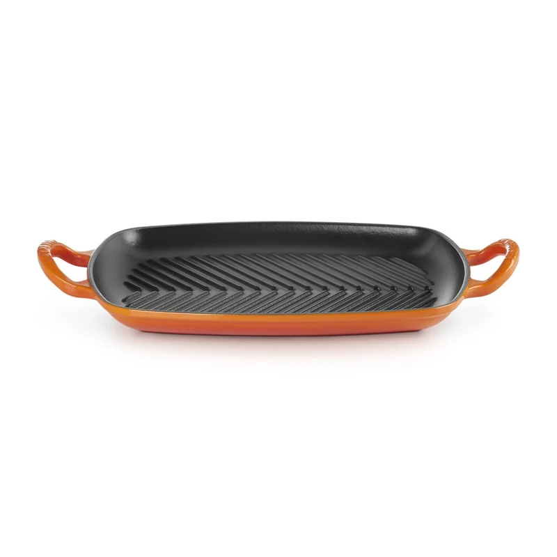 30x27 cm - Evolution Grill Bistecchiera Rettangolare Profondo In Ghisa Vetrificata