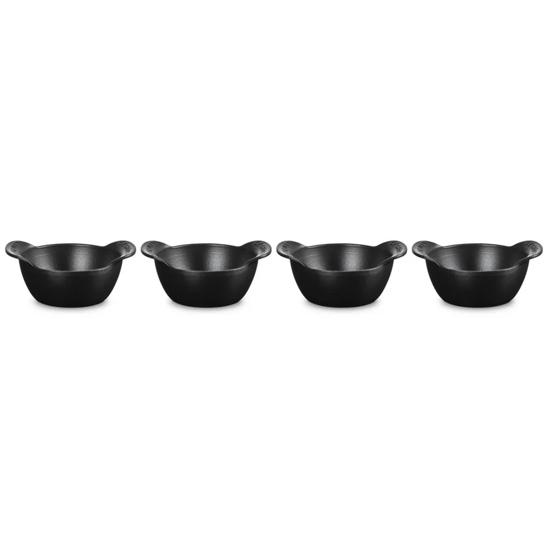 11 cm - Gourmand Mini Cocotte In Ghisa Vetrificata Set 4 Pz