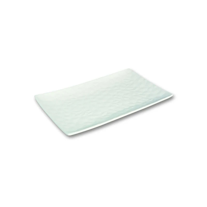 36x22 cm - Hesperis Piatto Presentazione Vassoio Rettangolare In Porcellana Set 2 Pz
