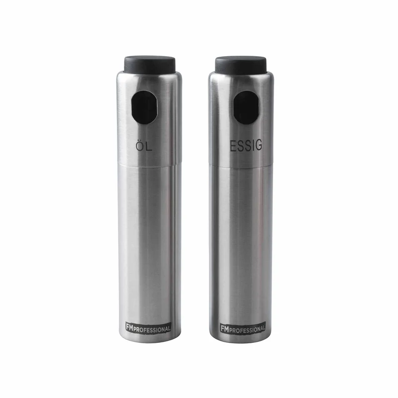 Set di 2 dosatori spray per olio e aceto in acciaio Inox e plastica