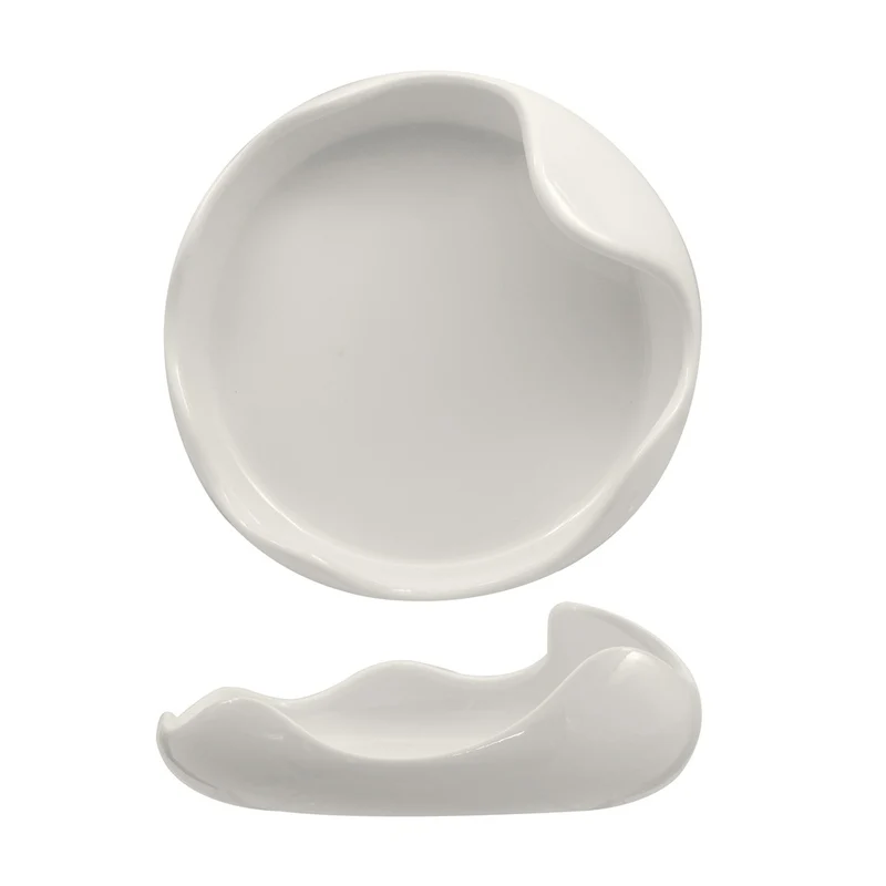 20 cm - Selecta Organico Piatto Presentazione In Porcellana Set 3 Pz