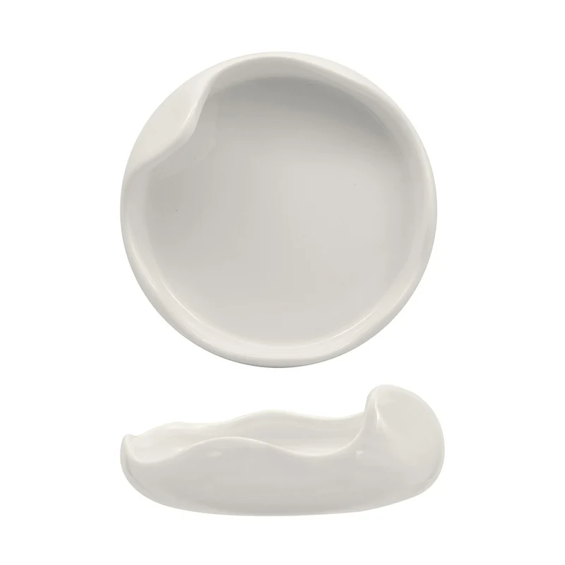 12 cm - Selecta Organico Piatto Presentazione In Porcellana Set 6 Pz