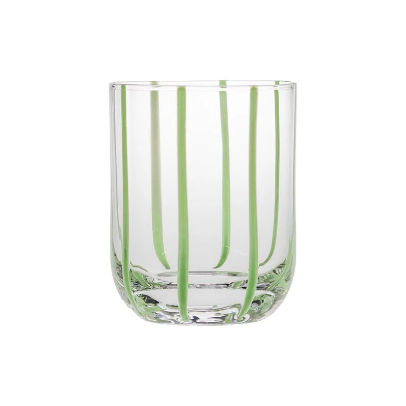 36 cl - Artisan Bicchiere Acqua Striato In Vetro Set 6 Pz
