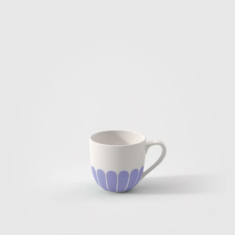 7 cl - Fleur Tazzina Caffè In Porcellana Premium Set 6 Pz
