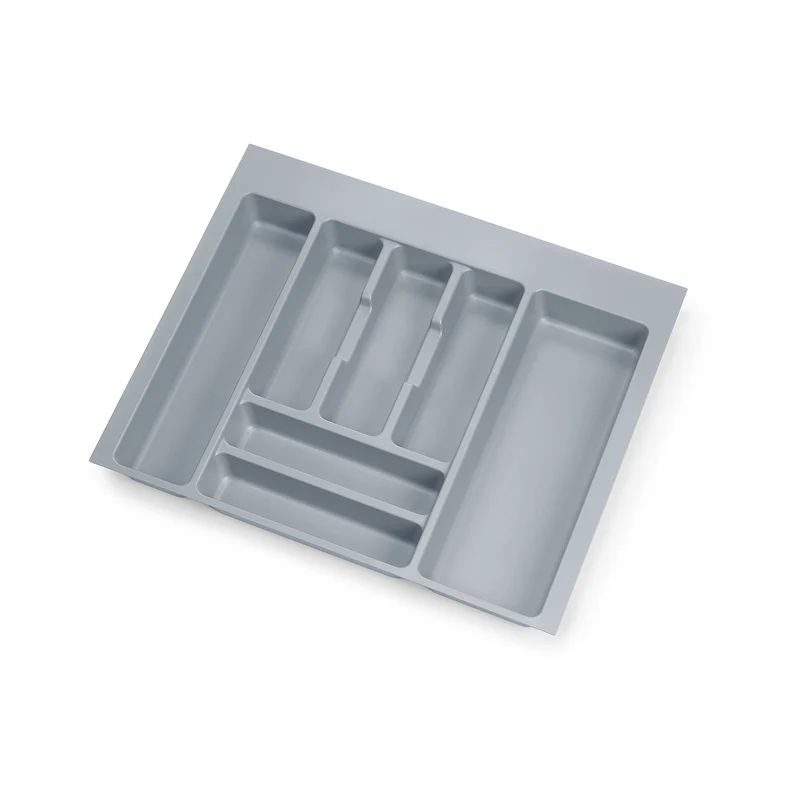Portaposate Regolabile Per Cassetto In Plastica 60cm Grigio
