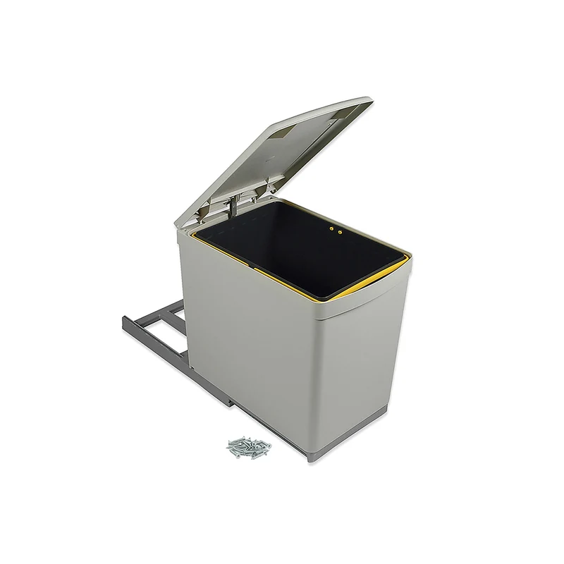 Pattumiera Con Base Scorrevole E Coperchio Automatico 16l