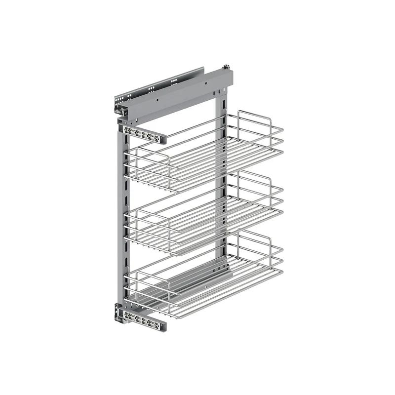 Organizer Da Cucina A 3 Ripiani Estraibile Per Cassetto In Acciaio 30x48cm