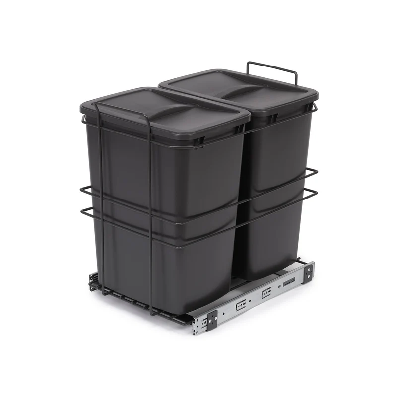 Set 2 Pattumiere Raccolta Differenziata Con Slot Estraibile 35l
