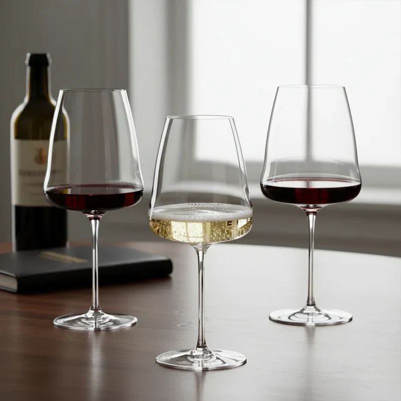 Set Calice Degustazione Champagne + Calice Vino Rosso Cabernet Merlot + Calice Vino Rosso Winewings