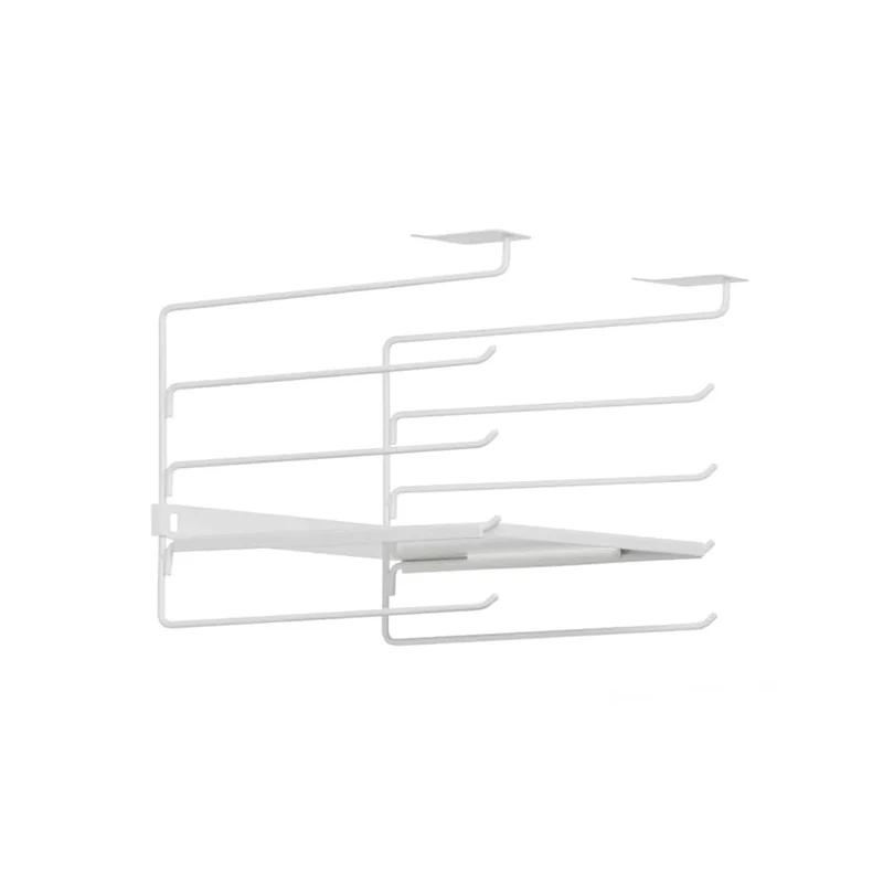 Sottoripiano Porta Tazze E Vassoio Con Ripiano Porta Piatti 22,5x30x26cm