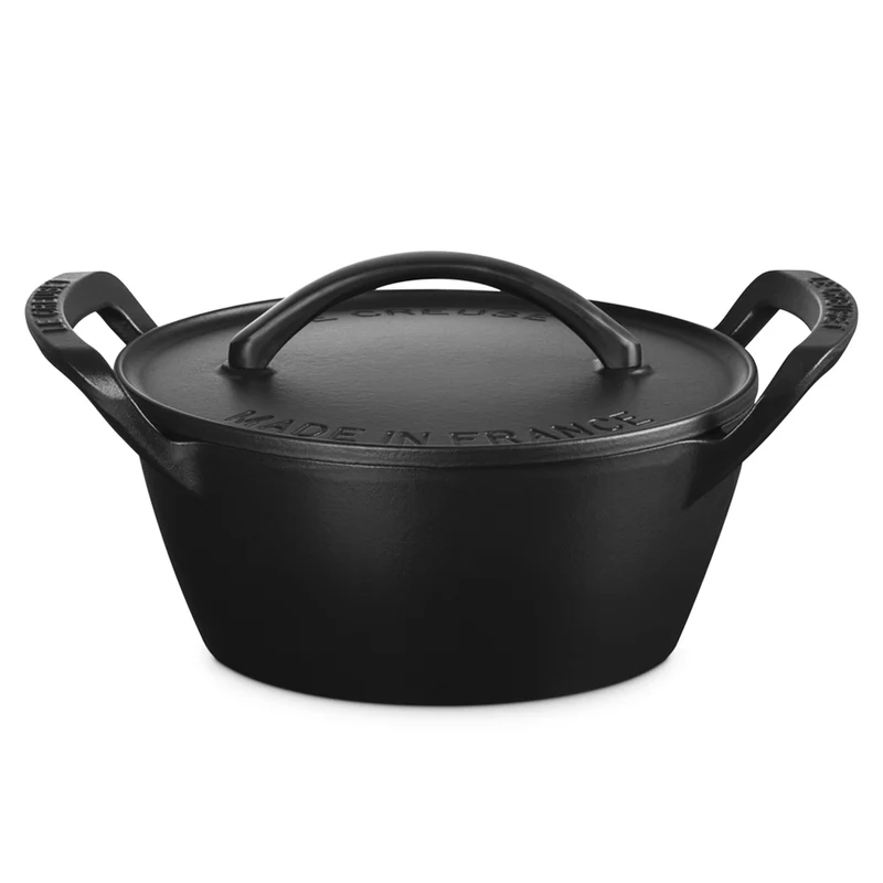 25 cm - BBQ Outdoor Cocotte Rotonda In Ghisa Vetrificata