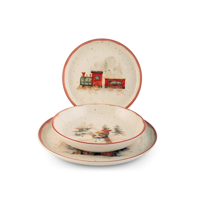 Nordic Santa Express Servizio Piatti In Stoneware Set 18 Pz