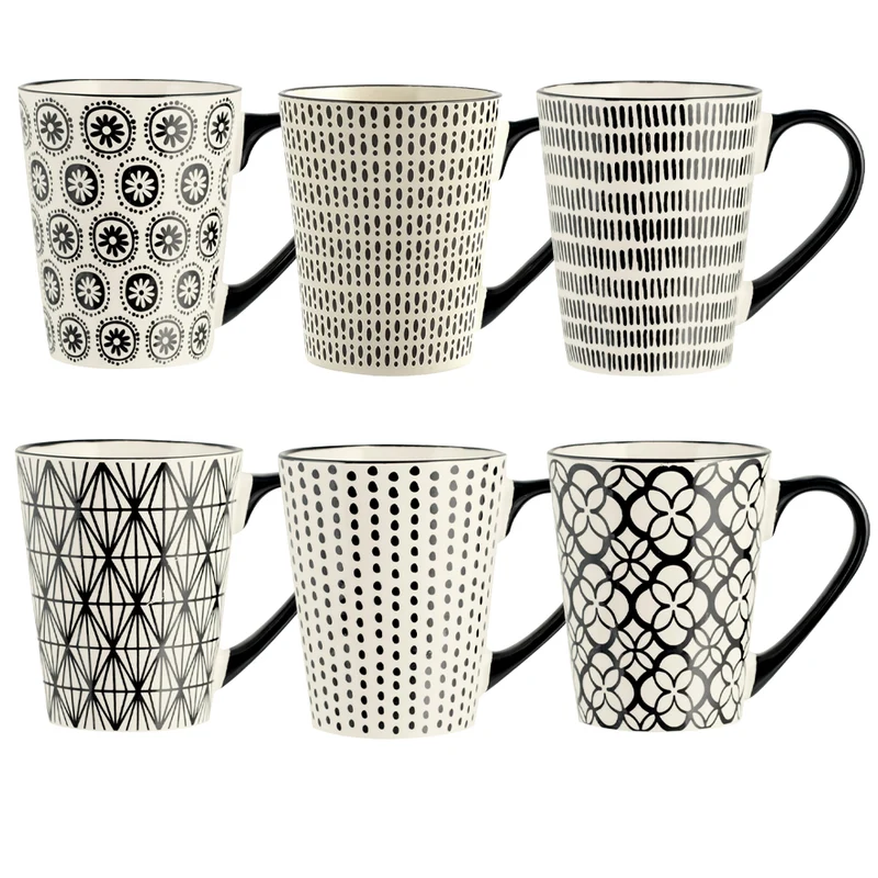 35 cl - Vhera Tazza Mug Colori Assortiti In Stoneware Set 6 Pz