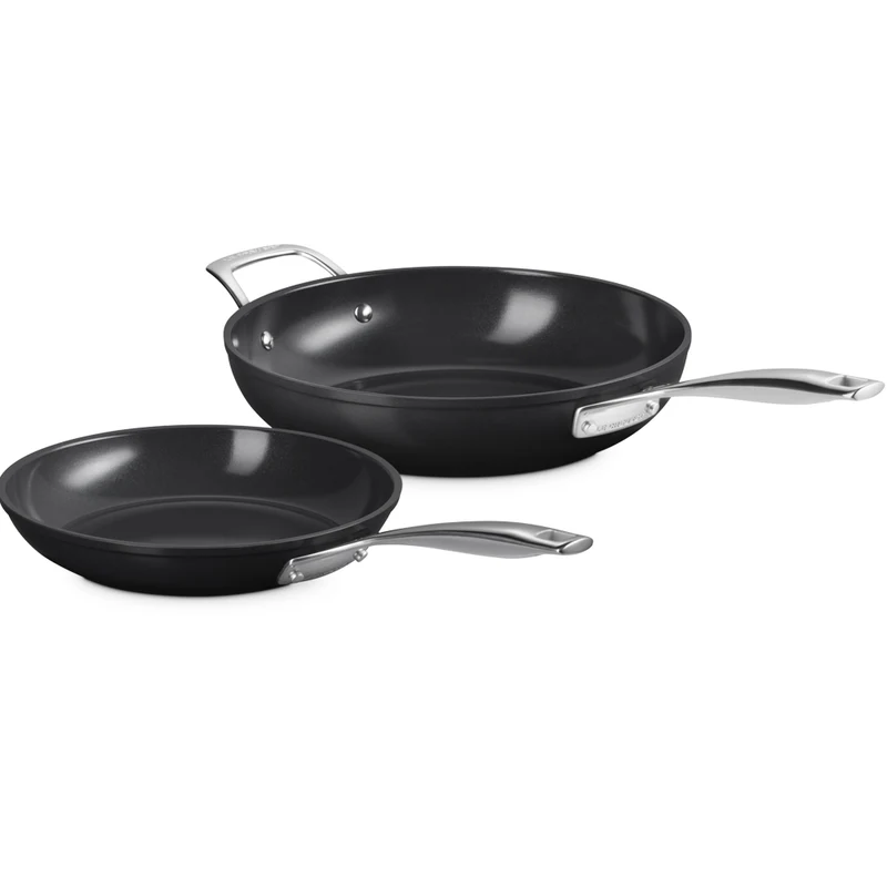 24-28 cm - Essential Set Padelle Antiaderenti Con Rivestimento In Ceramica In Acciaio Inox Set 2 Pz