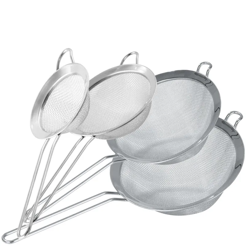 Set 4 Colini Maglia Fine acciaio inox, 7,5–10–15–19 cm