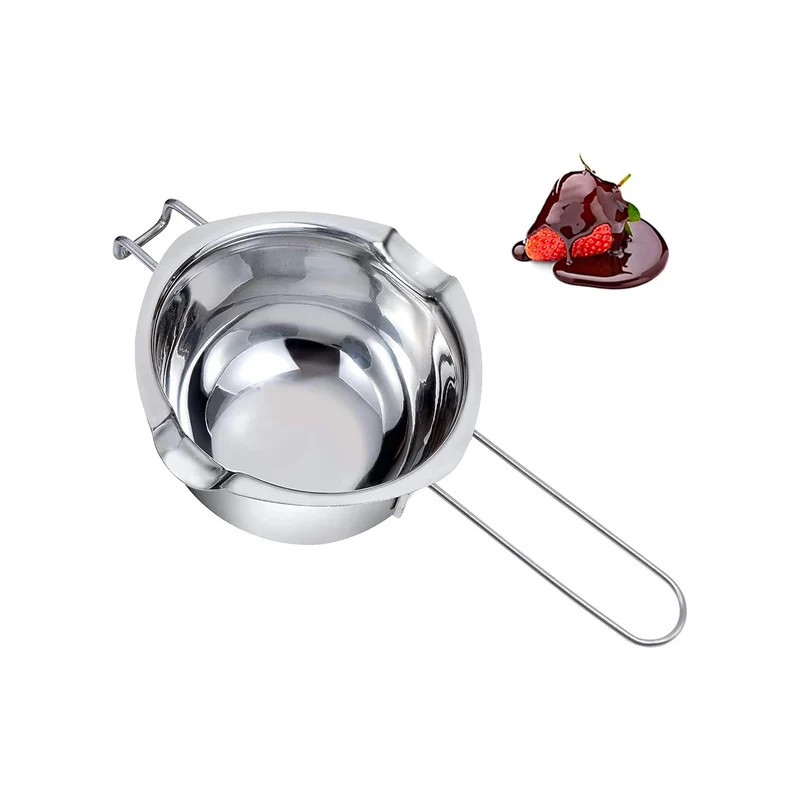 Pentola A Bagnomaria In Acciaio Inox Ideale per Cera e Cioccolato Da 14 Cm