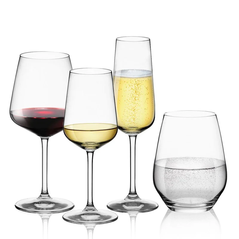 Ovid Set Calici e Bicchieri In Vetro Cristallino Set 16 Pz