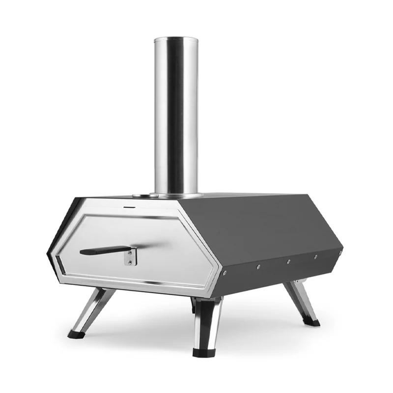72x43x60 cm - Forno Pizza Portatile A Pellet In Acciaio Inox