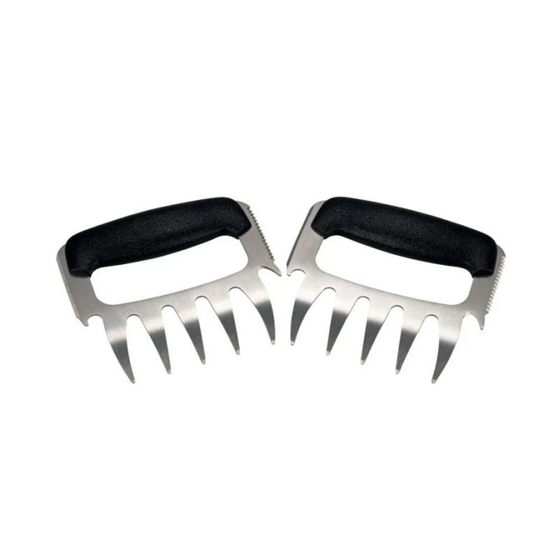 12x10.5 cm - Artigli Per Carne In Acciaio Inox e Propilene Set 2 Pz