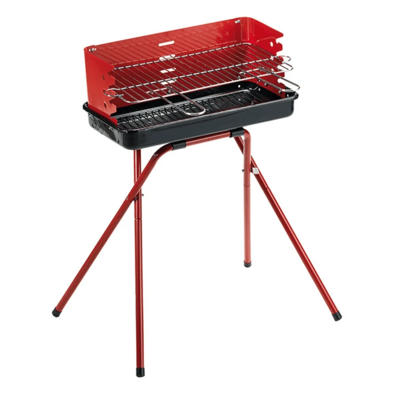 Barbecue 80 Eco Ompagrill | Acciaio Verniciato E Smaltato | Griglia Cromata Regolabile 4 Posizioni
