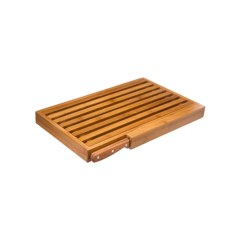 Tagliere per Pane con Contenitore e Coltello 44x27cm