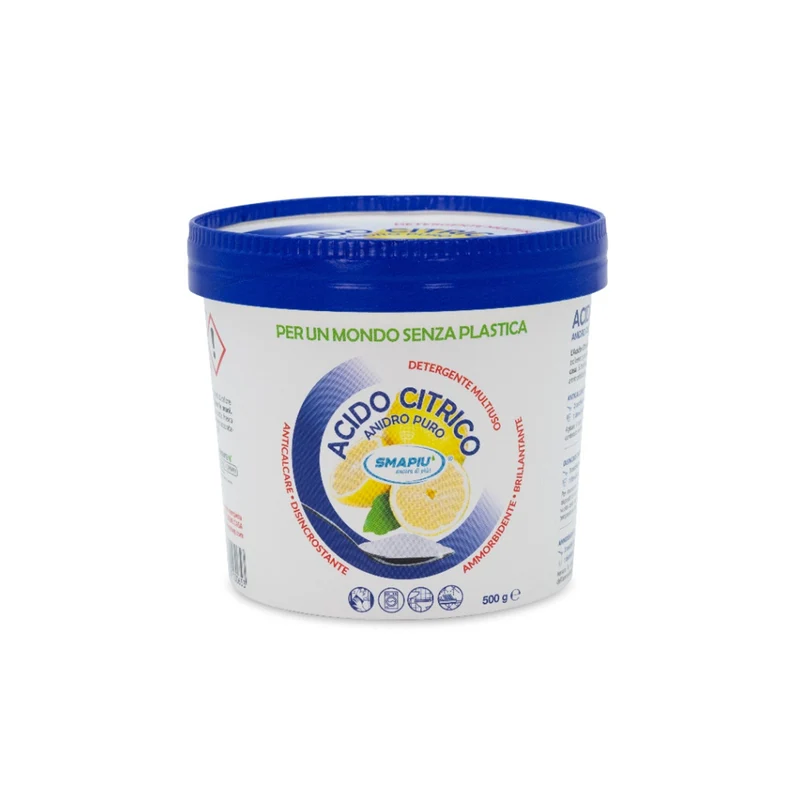 Acido Citrico Anidro Puro 500g per Pulizia Naturale, Lavatrice e Cosmetici DIY