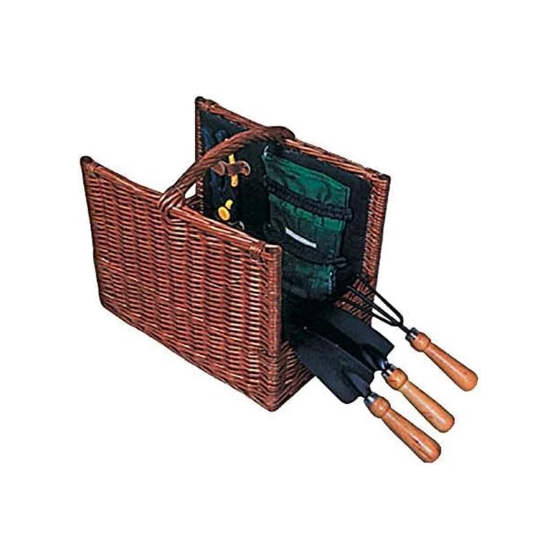 Cesto in Vimini con Set Attrezzi da Giardinaggio – Completo e Pronto all’Uso