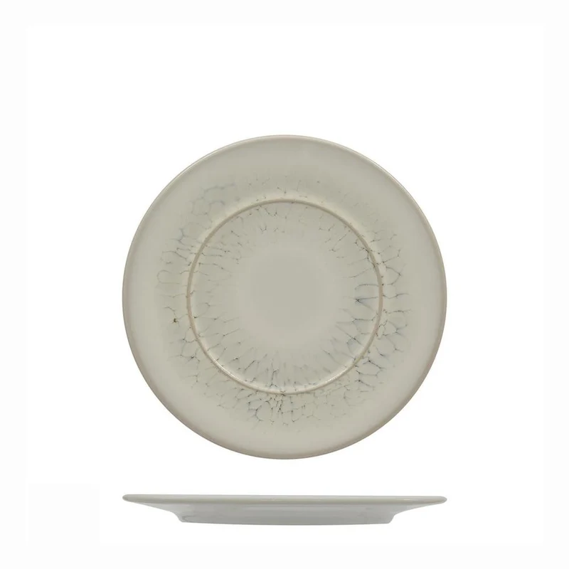 Luz Piatto Piano Con Falda Decorato In Gres porcellanato Set 6 Pz