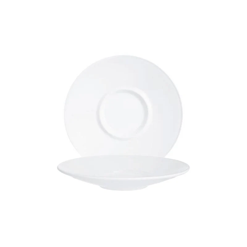 15.5 cm - Intensity Piattino Tazza Cappuccino In Vetro Opale