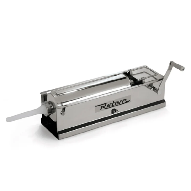 Insaccatrice Per Salumi Reber Inox | Acciaio Inox Aisi 304 | Variatore Velocità | 4 Imbuti Inclusi