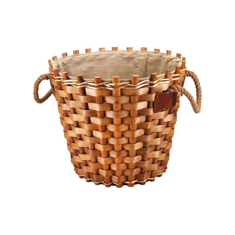 Cestino Portalegna Foderato Rotondo 47x47x40cm