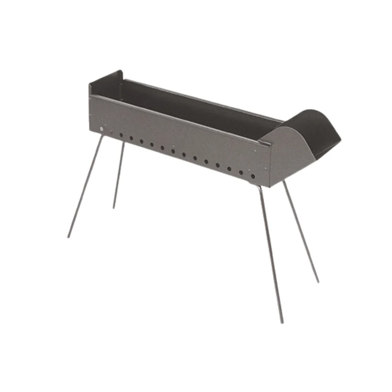 Barbecue El Gaucho Arrosticini Eco A Carbone | Braciere Fisso In Acciaio Verniciato | Gambe Pieghevoli