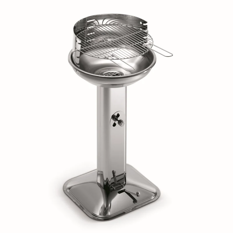 Barbecue Venus 480 Pro System Ompagrill In Acciaio Inox | Griglia Regolabile 4 Posizioni | Accensione Inclusa