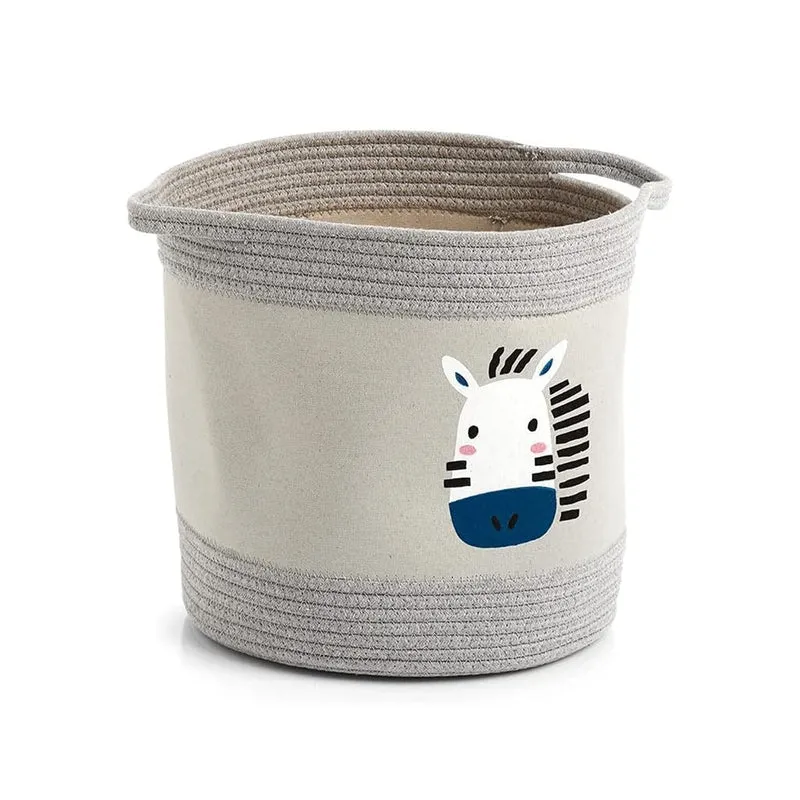 Cesto Portaoggetti Per Bambini Con Zebra 30cm