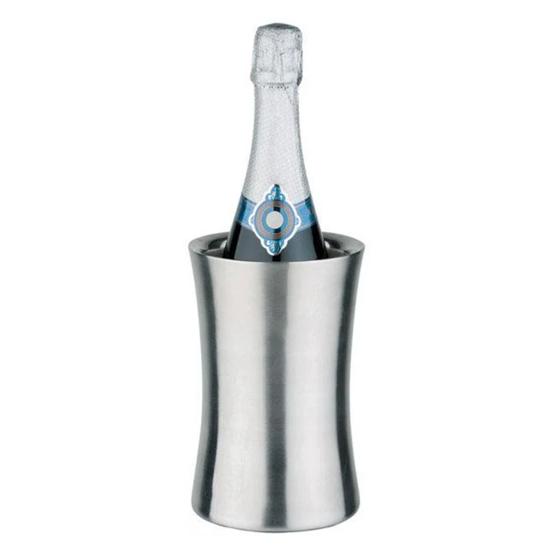 Ø 12.5 - H.19 cm - Glacette Portabottiglie In Acciaio Inox