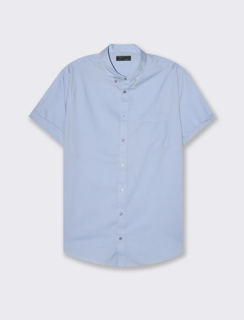 Camicia basic regular fit easy iron da uomo - Celeste
