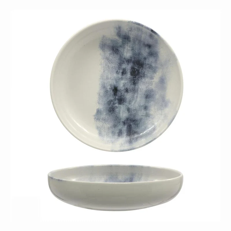 22 cm - Estoril Piatto Fondo Coupe Decorato In Gres porcellanato Set 6 Pz