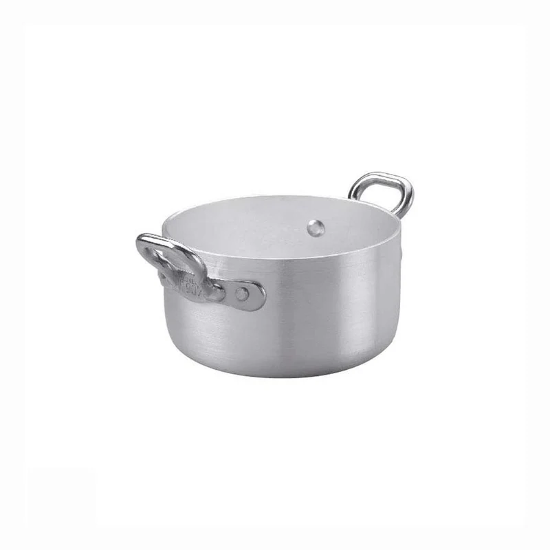 1932 Servizio In Tavola Casseruolina Alta Monoporzione In Alluminio Con Manici 1907 In Acciaio Inox