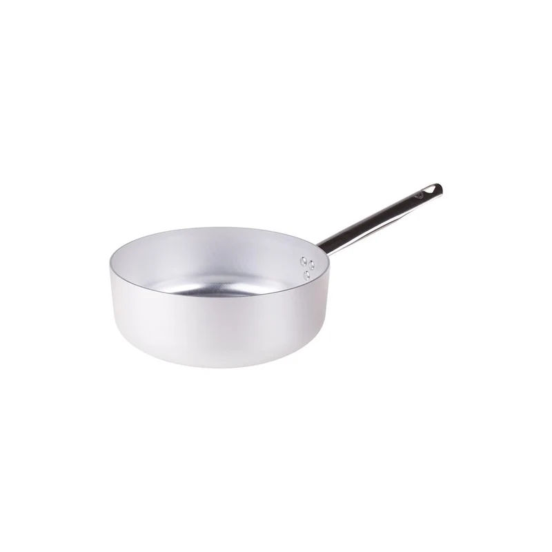 Alluminio 3mm Professionale Casseruola Bassa Con Manico Tubolare Inox