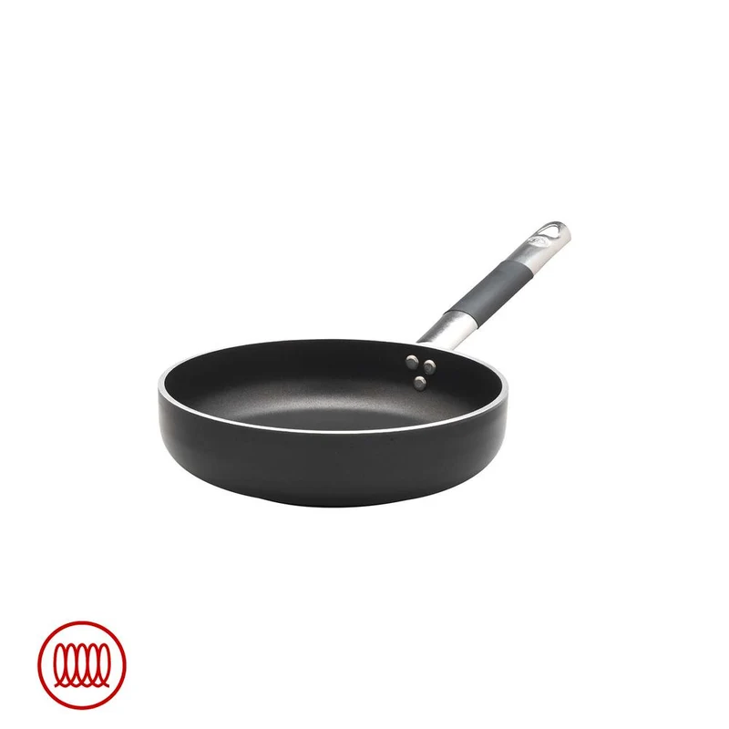 AlBlack Padella Alta Sautè Induzione In Alluminio Antiaderente 5mm Con Manico Cool Inox
