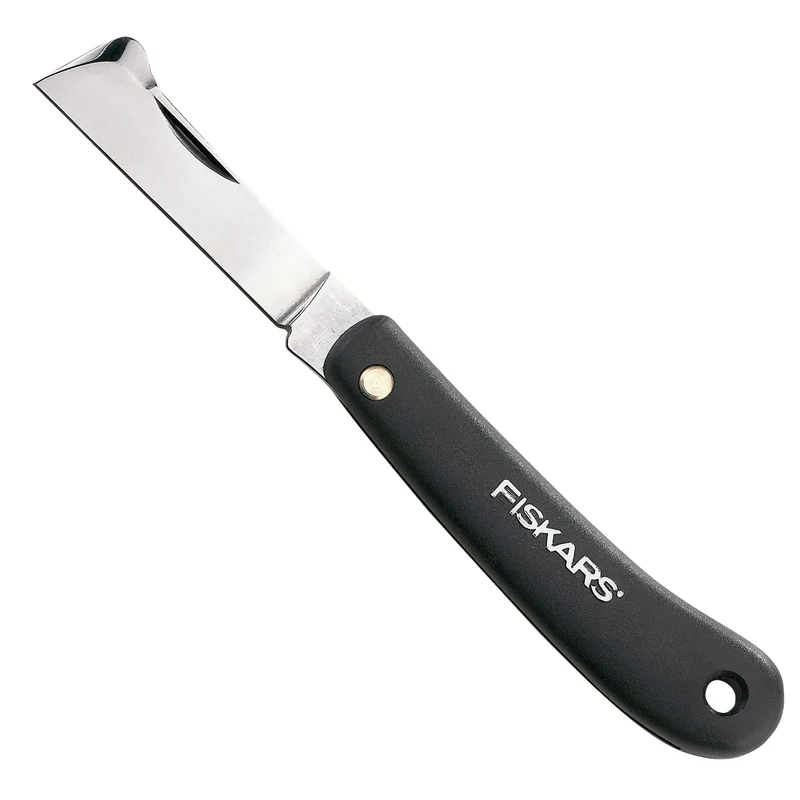 Coltello Da Innesto A Penna Fiskars | Lama Acciaio Carbonio | Manico Plastica Riciclata Ergonomico