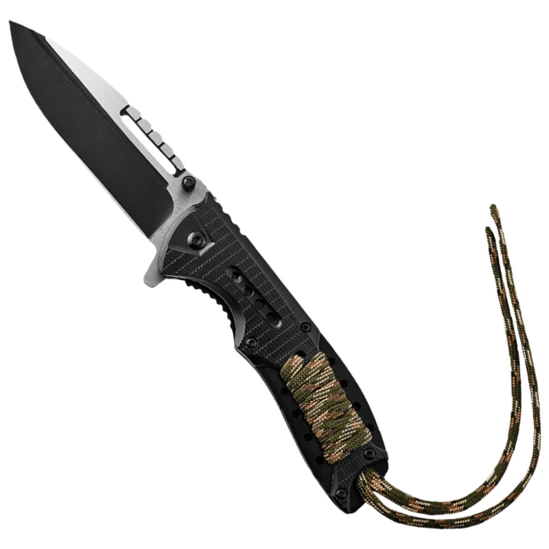 Coltello Da Tasca Ausonia 'Sligo' | Lama In Acciaio Inox | Manico Ergonomico Plastica | Cm 21,5