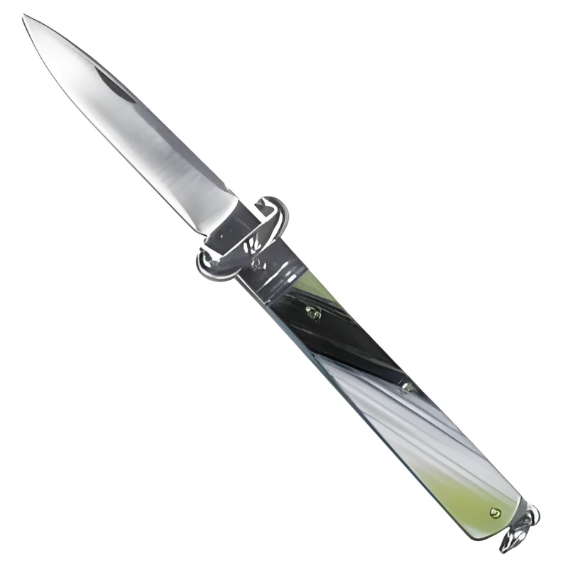 Coltello Da Caccia Professionale De Luca | Lama Acciaio Inox Affilata | Manico Finto Corno Ergonomico | 190 Mm