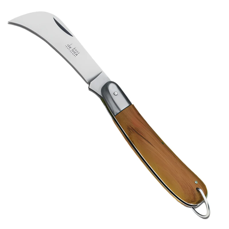 Coltello Roncoletta Professionale De Luca | Lama Acciaio Inox Temperata | Manico Legno Con Anello