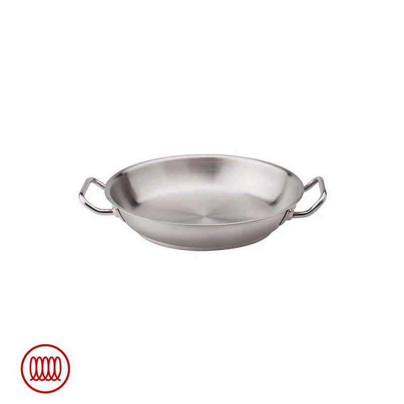 Acciaio Inox Tegame Basso Induzione Con Due Maniglie