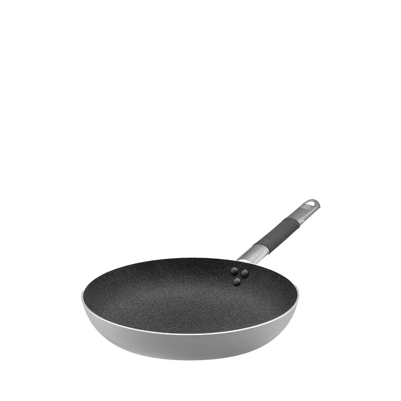 SharkSkin Padella Bassa Svasata In Alluminio Antiaderente Con Manico In Acciaio Inox Cool