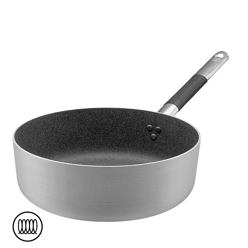 SharkSkin Casseruola Bassa In Alluminio Antiaderente Induzione Con Manico In Acciaio Inox Cool