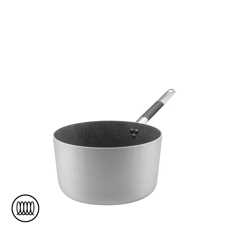 SharkSkin Casseruola Alta In Alluminio Antiaderente Induzione Con Manico In Acciaio Inox Cool