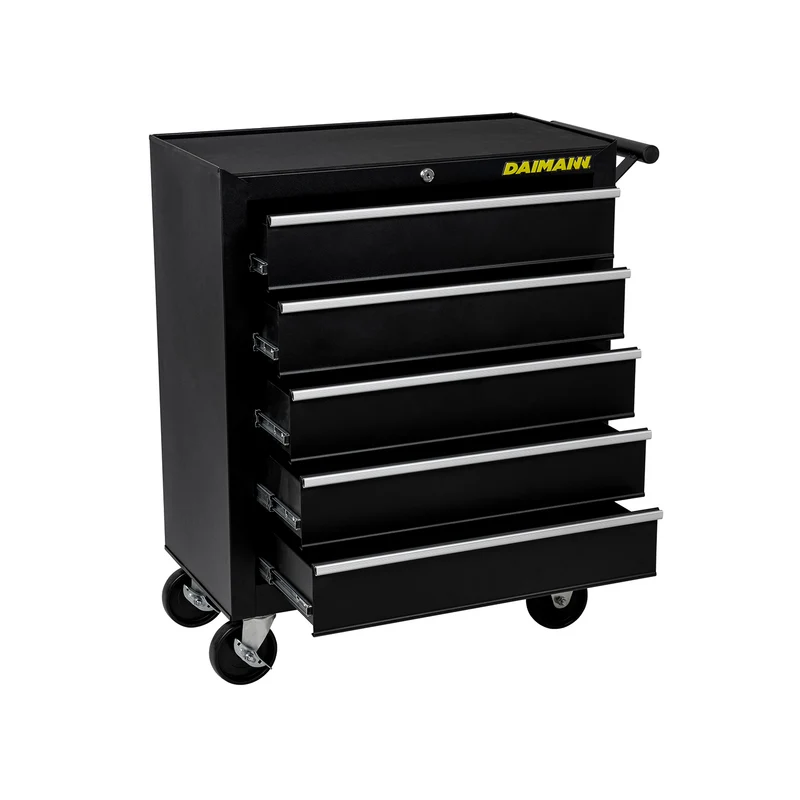 Carrello Da Officina Con 5 Cassetti E Ruote
