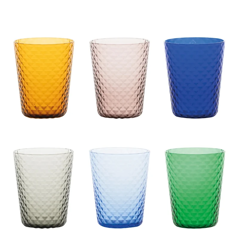 33 cl - Isolano Bicchiere Acqua in Vetro - Set 6 Pezzi